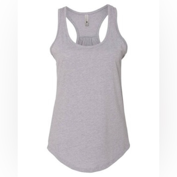 NWOT Next Level Apparel 6338 Women's Gathered Racerback Tank white XXLarge White - Picture 6 of 8